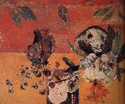 There Ukiyoe flower background Paul Gauguin